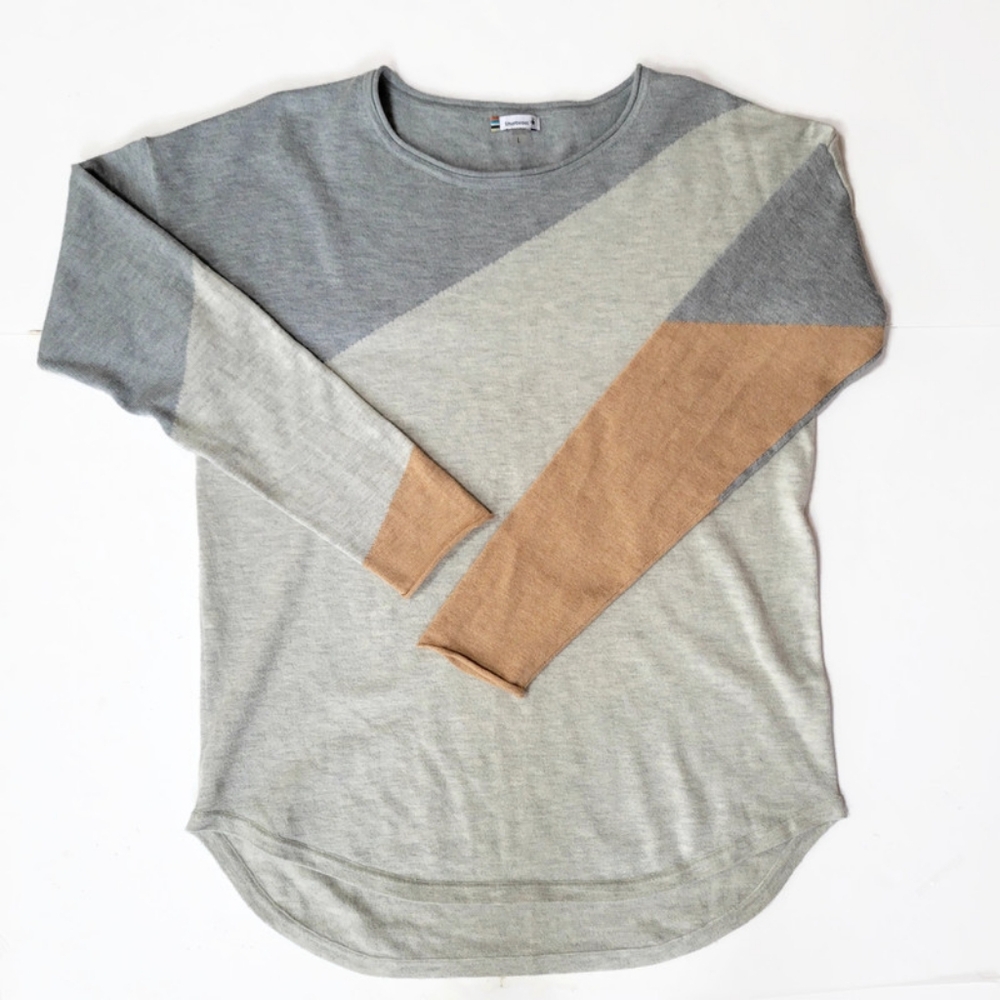 Smartwool Colorblock Gray And Tan Sweater - Picture 6 of 10